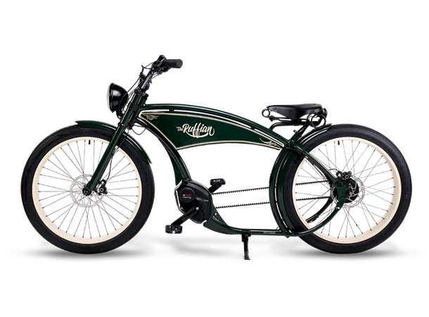 Ruff Cycles The Ruffian Elsykkel Bosch, 500 Wh, Vintage Green 