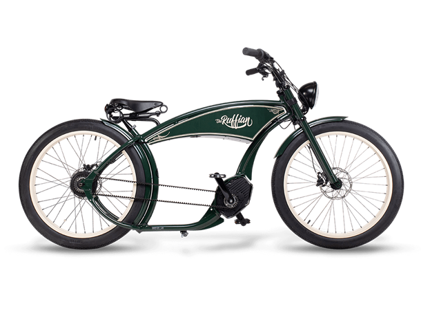 Ruff Cycles The Ruffian Elsykkel Bosch, 500 Wh, Vintage Green