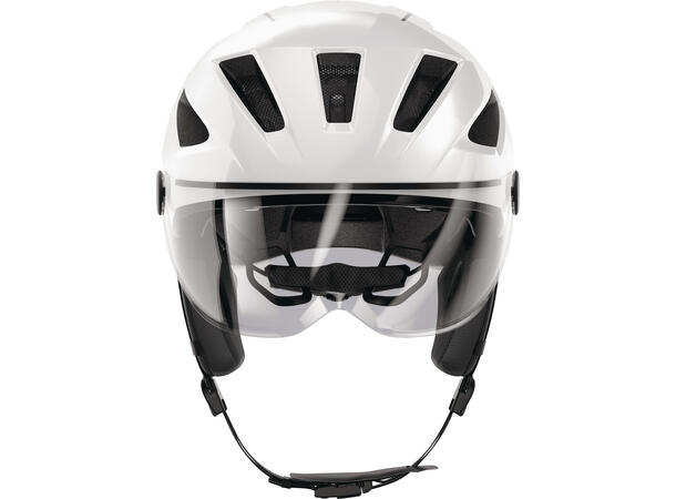 ABUS Sykkelhjelm Pedelec ACE Pearl White ABUS str: Large (57 - 61 cm) 
