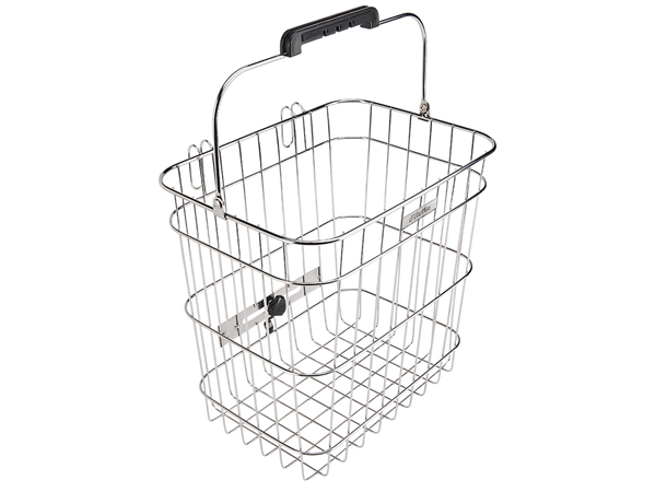 Electra Sykkelkurv Stainless Sølv Kroker til bagasjebrett 
