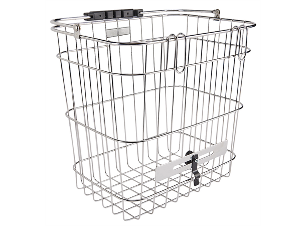 Electra Sykkelkurv Stainless Sølv Kroker til bagasjebrett 