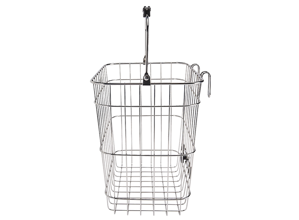 Electra Sykkelkurv Stainless Sølv Kroker til bagasjebrett 