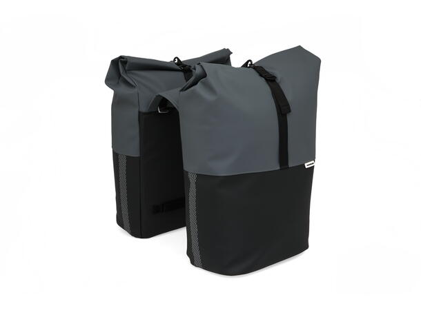 New Looxs Dobbel Sykkelveske Nyborg 17 x 2 liter, Dark Grey Black 