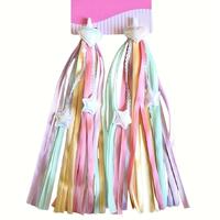 Streamers multi-color Lilla-Rosa-Grønn-Gull