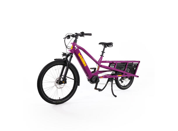 Yuba Spicy Curry V4 Transportsykkel Bosch Cargo Line elsykkel, Very Berry 