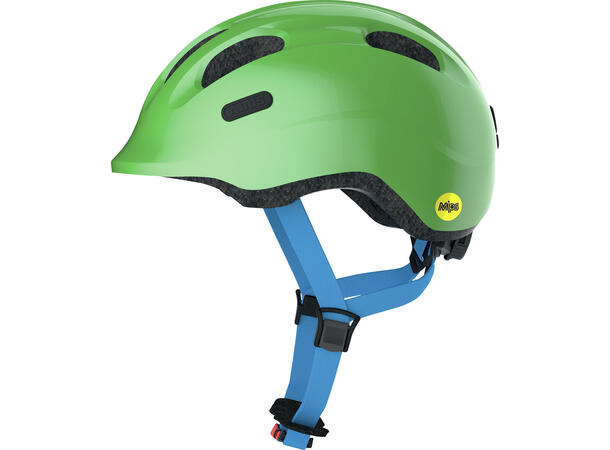 ABUS Sykkelhjelm MIPS Smiley Green ABUS str: Small (45 - 50 cm) 