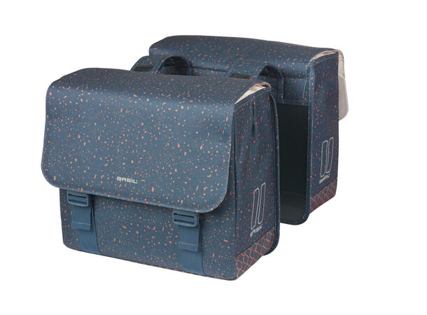 Basil Dobbel Sykkelveske Flair 2 x 17,5 liter, Navy 