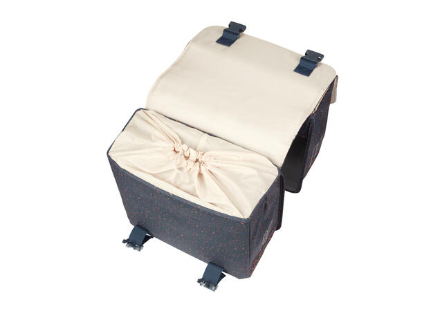 Basil Dobbel Sykkelveske Flair 2 x 17,5 liter, Navy 