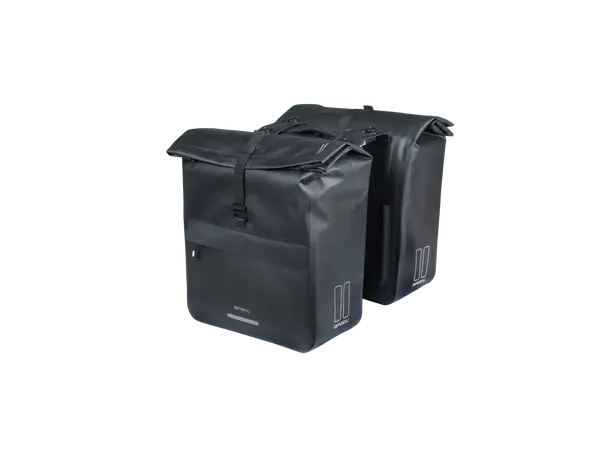 Basil Dobbel Sykkelveske Urban Dry Neo 46-52 liter, MIK, Black 