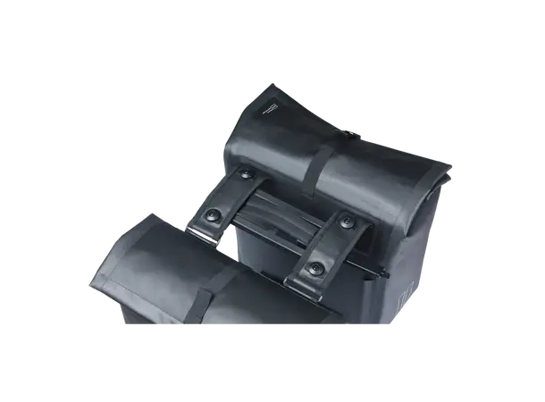 Basil Dobbel Sykkelveske Urban Dry Neo 46-52 liter, MIK, Black 