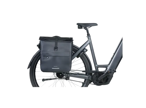 Basil Dobbel Sykkelveske Urban Dry Neo 46-52 liter, MIK, Black 