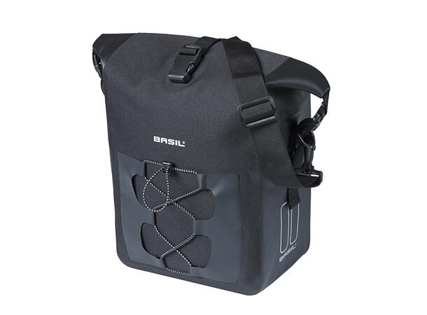 Basil Sykkelveske Navigator Waterproof 12-15 liter, Medium, Black 