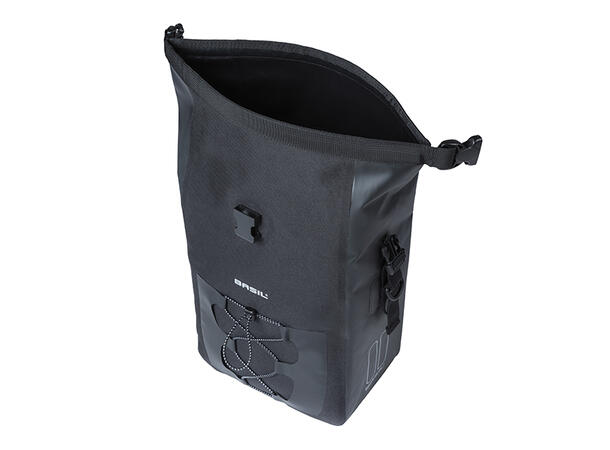 Basil Sykkelveske Navigator Waterproof 12-15 liter, Medium, Black 