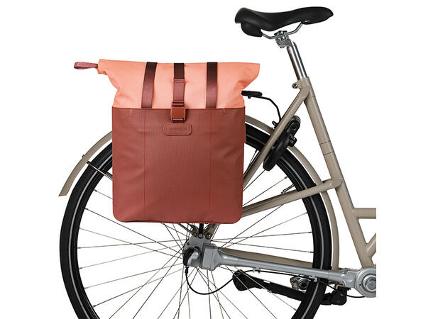 Basil Sykkelveske Vive Shopper 15-20 liter, Burgundy/Pink 
