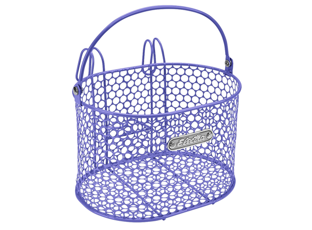 Electra Sykkelkurv Honeycomb Lilla Liten kurv med kroker 