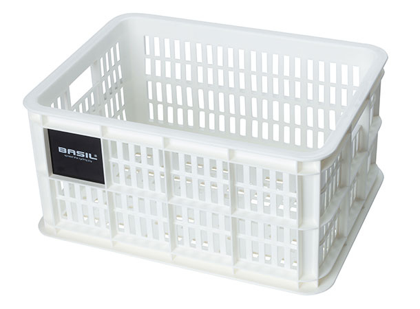 Basil Sykkelkurv Kasse MIK Small 17,5 liter, Bright White 