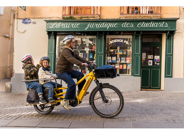 Yuba Spicy Curry V4 Transportsykkel Bosch Cargo Line elsykkel, Hello Yellow 