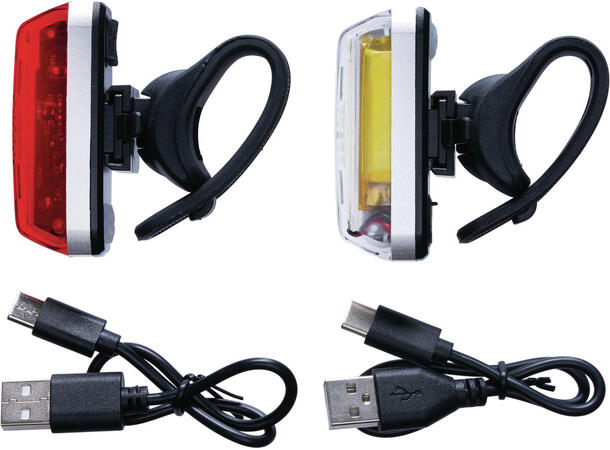 ABUS Lykt Orion 2.0 Sykkellys sett, 60/30 lumen 