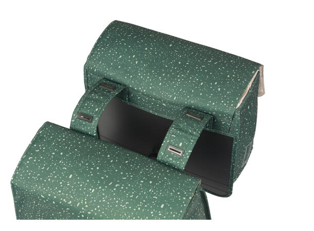 Basil Dobbel Sykkelveske Flair 2 x 17,5 liter, Green 
