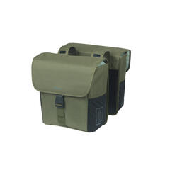Basil Dobbel Sykkelveske Go 2 x 16 liter, Dark Green