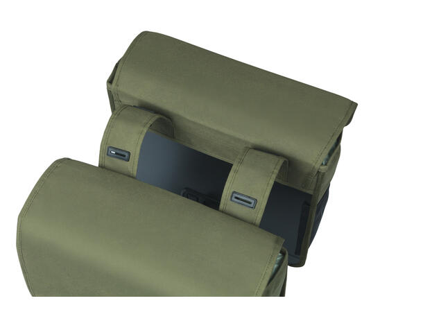 Basil Dobbel Sykkelveske Go 2 x 16 liter, Dark Green 