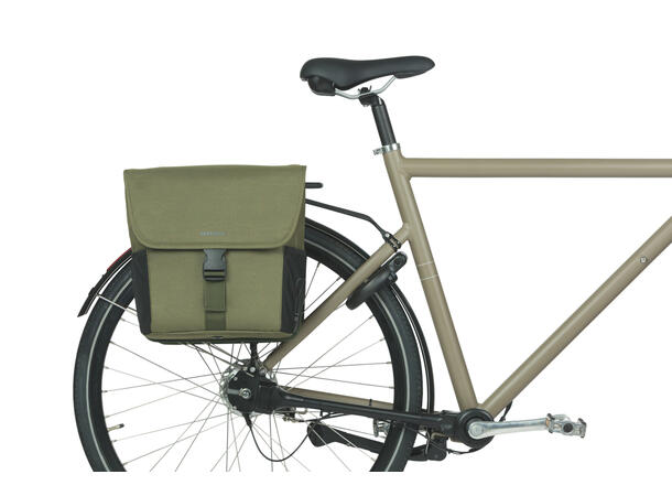 Basil Dobbel Sykkelveske Go 2 x 16 liter, Dark Green 