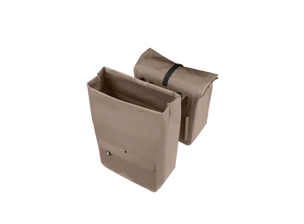 Basil Dobbel Sykkelveske Urban Dry Neo 46-52 liter, MIK, Sage Brown 