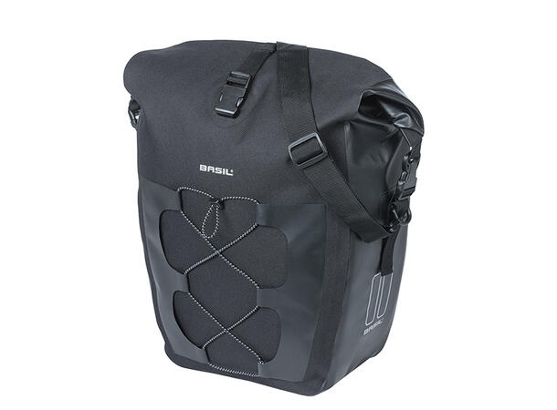Basil Sykkelveske Navigator Waterproof 25-31 liter, Large, Black 