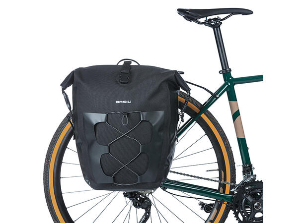 Basil Sykkelveske Navigator Waterproof 25-31 liter, Large, Black 