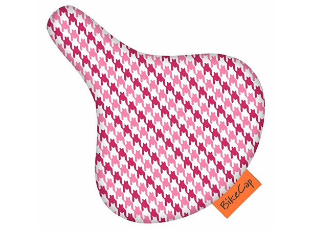 Bikecap Setetrekk Houndstooth Pink