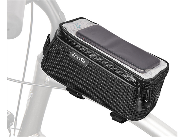 Electra Rammeveske Reflective Charcoal 0,5  liter, Mobilholder 