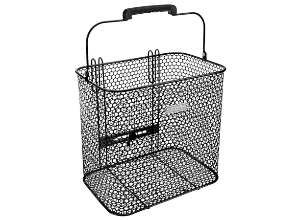 Electra Sykkelkurv Honeycomb Svart Kroker til bagasjebrett 