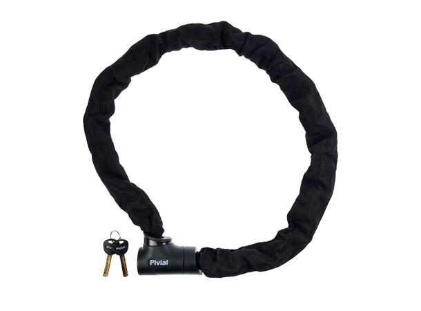 Pivial Elsykkellås City Chain 28570 ART2 110 cm, Nøkkel, Kjettinglås, Black 
