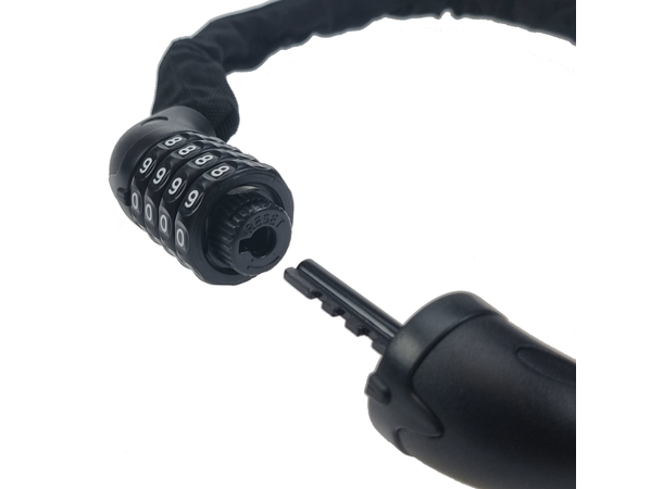 Pivial Sykkellås City Chain 28535 90 cm, Kode, Kjettinglås, Black 