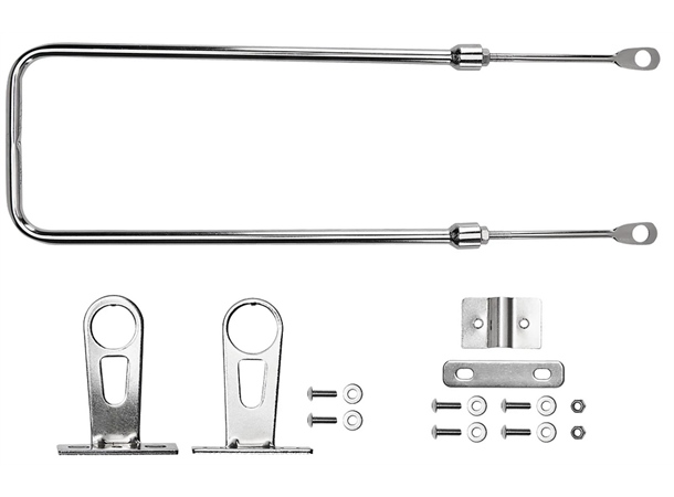 Electra Sykkelkurv Stainless Svart Permanent feste inkludert 