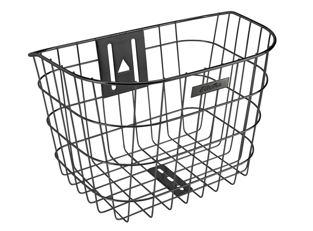 Electra Sykkelkurv Stainless Svart Permanent feste inkludert 