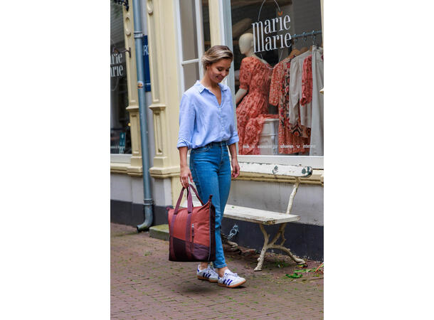New Looxs Sykkelveske Oslo Shopper Kota 24 liter, Burgundy Rust 