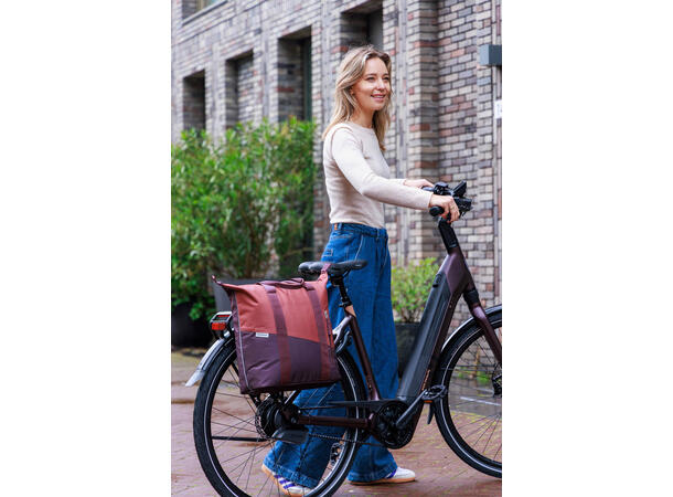 New Looxs Sykkelveske Oslo Shopper Kota 24 liter, Burgundy Rust 