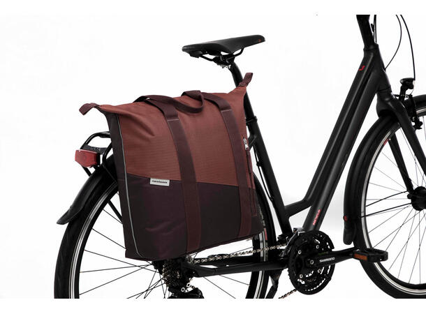 New Looxs Sykkelveske Oslo Shopper Kota 24 liter, Burgundy Rust 