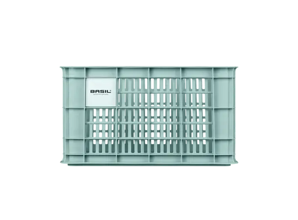 Basil Sykkelkurv Kasse MIK Medium 29,5 liter, Silver Blue 