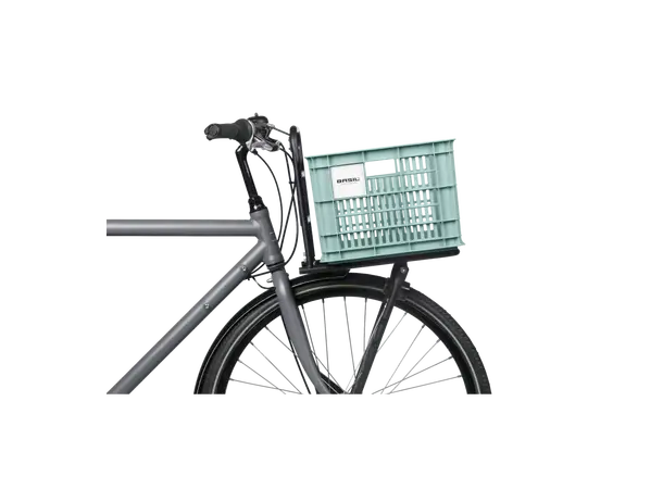 Basil Sykkelkurv Kasse MIK Medium 29,5 liter, Silver Blue 