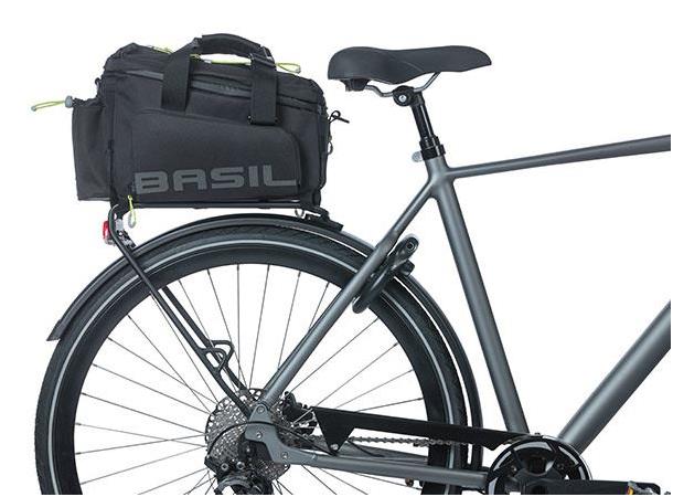 Basil Sykkelveske Miles XL Pro 9-36 liter, Trunk Bag, Black 