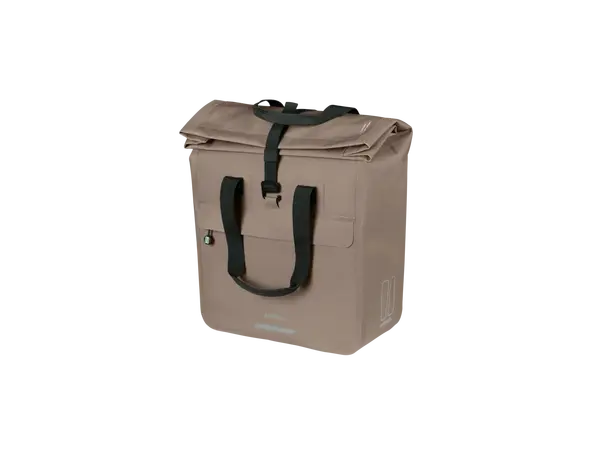 Basil Sykkelveske Urban Dry Neo Shopper 23-26 liter, Sage Brown 