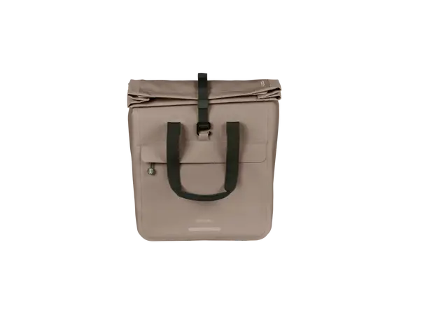Basil Sykkelveske Urban Dry Neo Shopper 23-26 liter, Sage Brown 