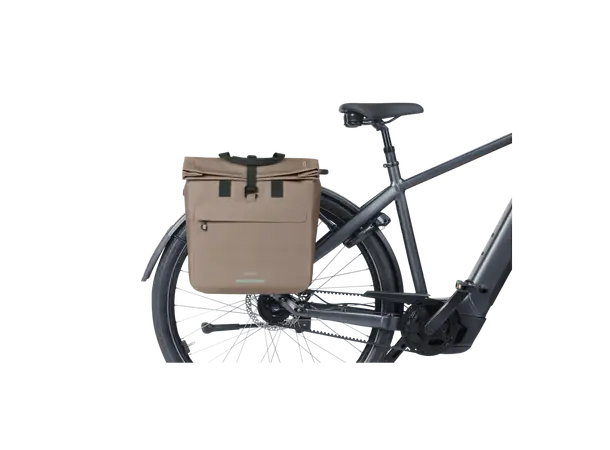 Basil Sykkelveske Urban Dry Neo Shopper 23-26 liter, Sage Brown 
