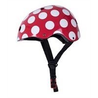 Kiddimoto Sykkelhjelm Red Dotty 