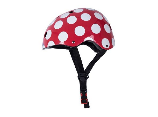 Kiddimoto Sykkelhjelm Red Dotty 