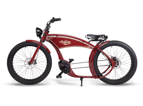 Ruff Cycles The Ruffian Elsykkel Bosch, 500 Wh, Indian Red