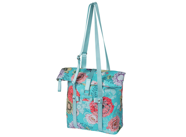 Basil Sykkelveske Bloom Field Shopper 15-20 liter, Sky Blue