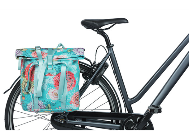 Basil Sykkelveske Bloom Field Shopper 15-20 liter, Sky Blue 